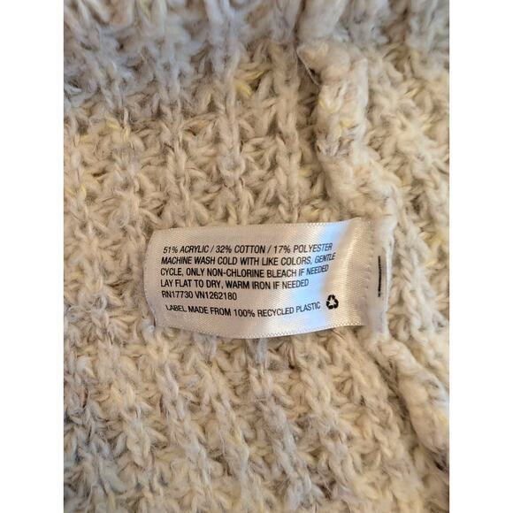 Merona Beige Open Front Cardigan Sweater Knit Pockets Cozy Size S Acrylic Blend - Picture 6 of 6